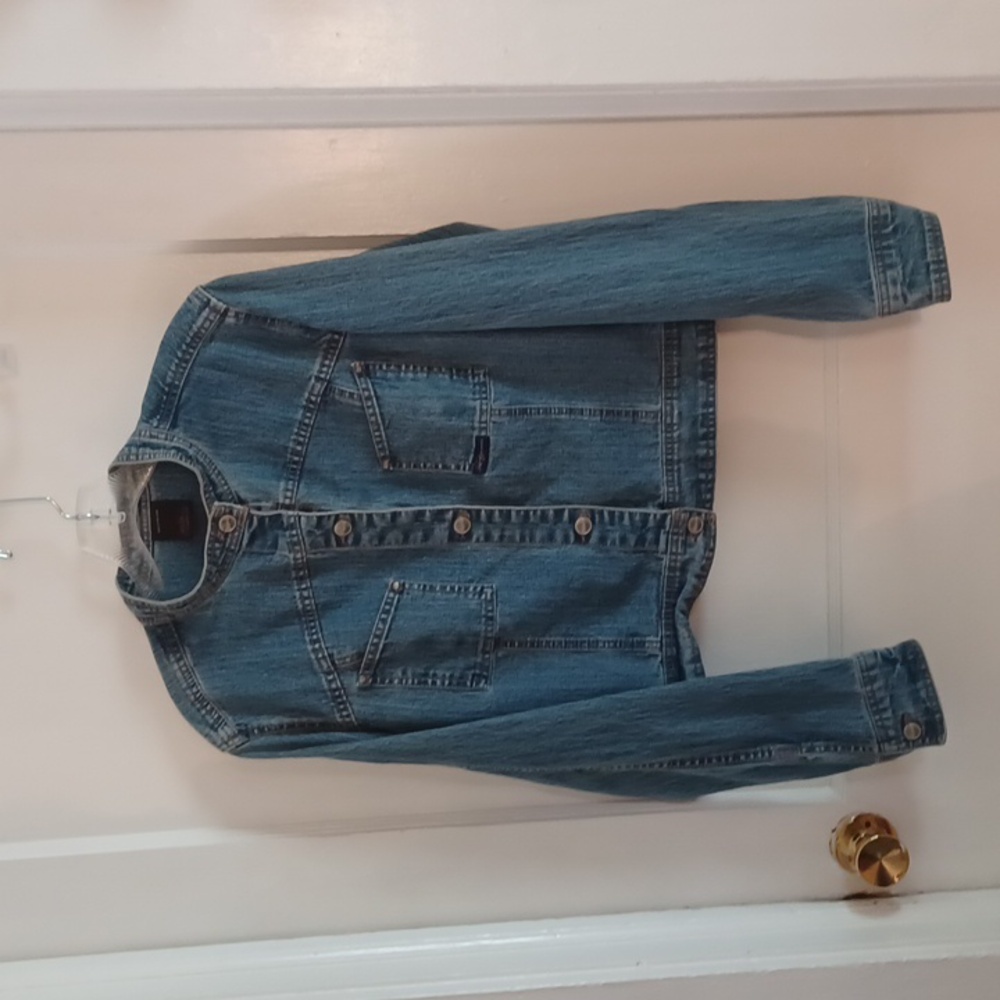 FUBU short Jean jacket women's size large
